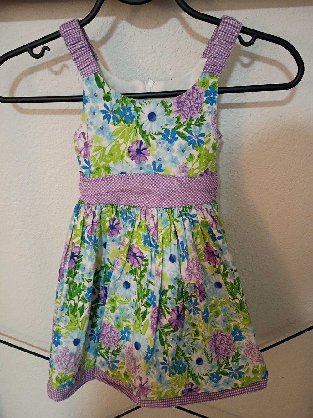 Jessica Ann Purple, Blue & Green Floral Dress Size 3T